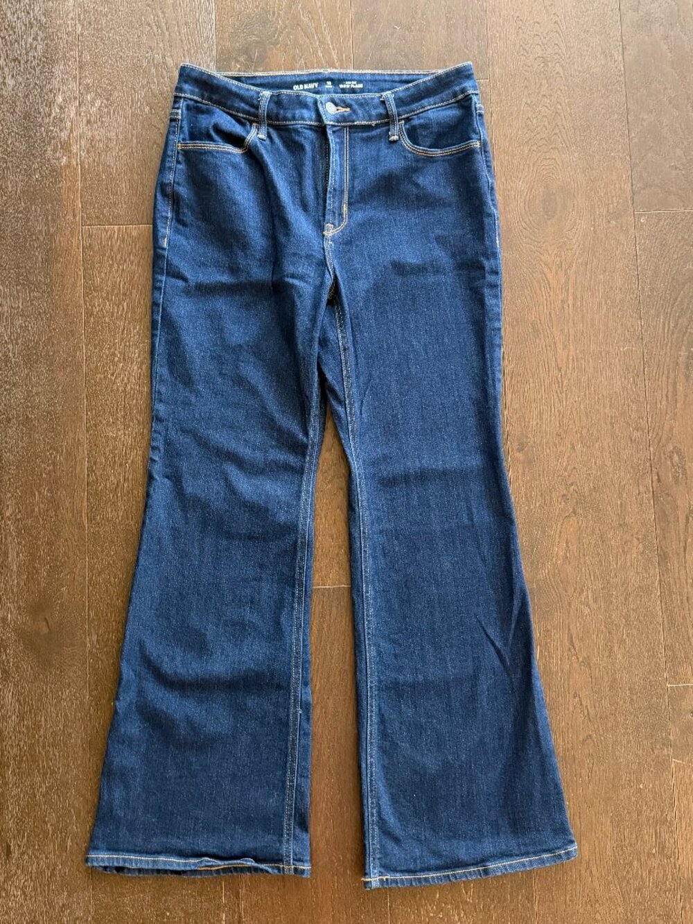 Old Navy High-Rise Wow Flare Jeans — Dark Wash